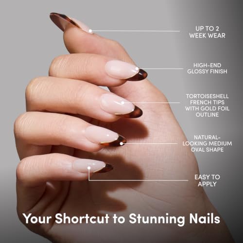 Glamnetic Press On Nails - Medium Oval, Glossy Fake Nails 30 Pc Full Kit - color: 2A - Too Much