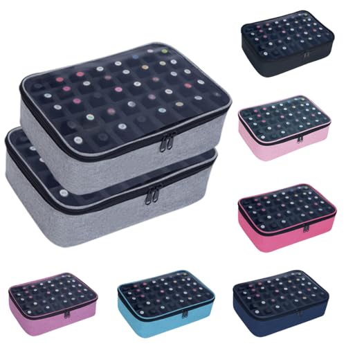 2 Pcs Small Clear Nail Polish Organizer Holds 80 Bottles Nail,Gray - color: Gray-2pcs