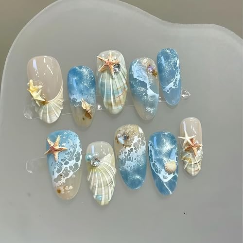 3D Marine Elements Nail Mold Multiple Shapes Teeth Wind Chimes Silicone Nails Molds Accessories Gel Plastic Bag Art Manicure Tools - color: 3D Marine Elements Nail Mold