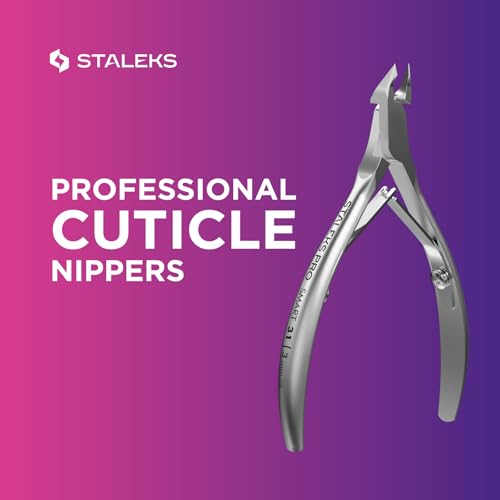 STALEKS PRO SMART 31 Cuticle Nippers, 3 mm, Inclined Edges with Heel - size: 3 mm