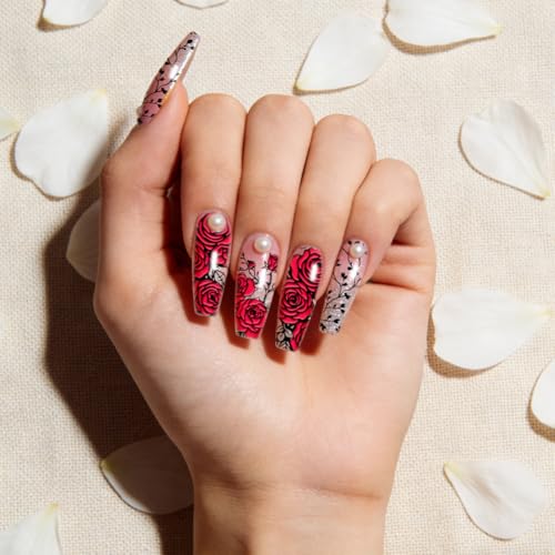 6 Sheets Nail Stamping Plate Flower Leaf Theme Nail Art Stamp - color: Flower Leaves
