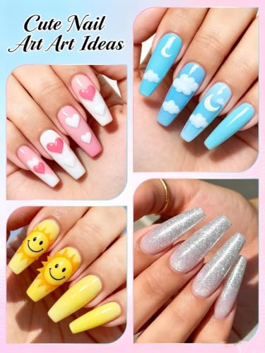 24 Colors Acrylic Nail Art Markers, 0.7mm Extra Fine Tip Water‑Based Nail Drawing Pens, Waterproof Quick Dry DIY Graffiti Nail Art Pens for Nail Decorations, False Nails, Acrylic Nails, Craft Supplies - color: 24 Colors（B）