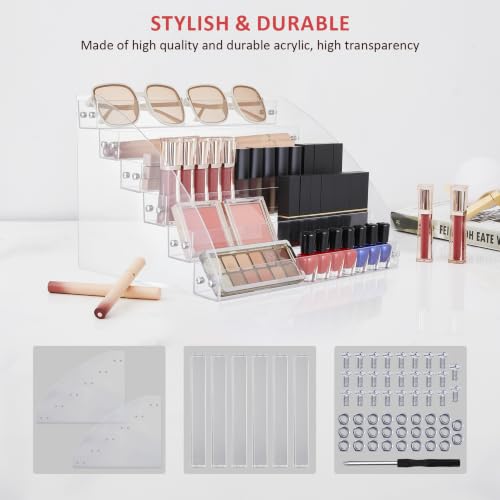 KINGROW Nail Polish Organizer Durable Easy Install (Pack of 22) - size: 6 Layers (Pack of 22)