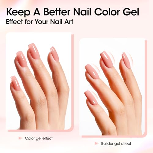 Gellen Builder Gel for Nails, UV/LED Hard Gel Nail Extensions 30g Nude Pink - color: Nude Pink
