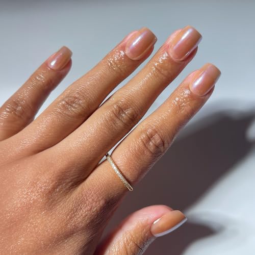 Glamnetic Press On Nails - Short Squoval, Glazed Fake Nails 30 Pc Full Kit - color: Thrilla In Manila