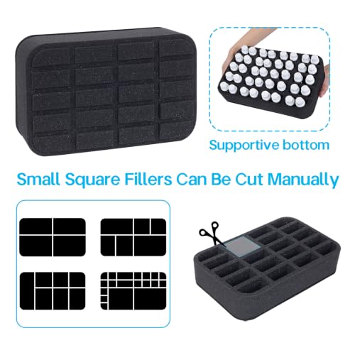 Essential oils Organizer Holder Foam Pad with Slots, can DIY - color: Black 20slots
