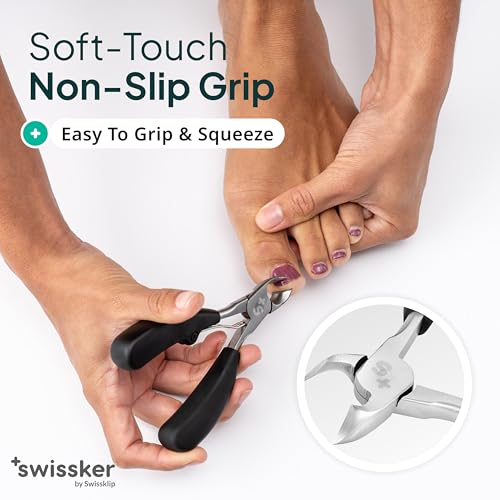Swissker by Swissklip Heavy Duty Toenail Clippers for Seniors & Thick Nails