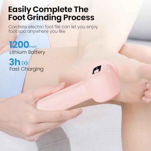2-in-1 Electric Callus Remover for Feet, Professional Pedicure Tools Gift - color: Pearl White