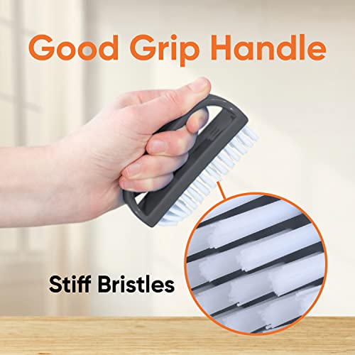 Superio Stiff Nail Brush for Cleaning Fingernails Small Scrub Brush with Handle, Cleaning Brushes for Hands, Toes, and Nails (Black, 3 Pack) - color: 3 Pack