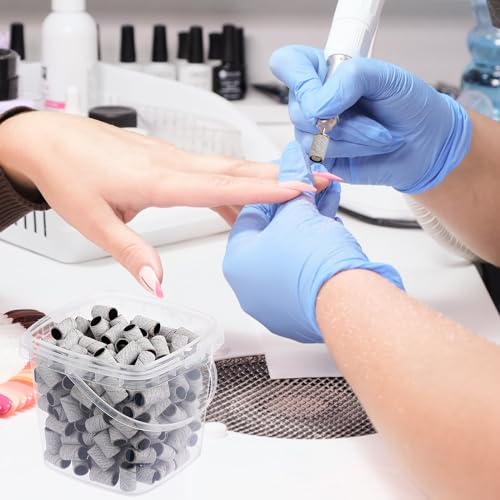 Sanding Bands for Nail Drill 240 Grit Extreme Fine 200Pcs Zebra Professional Nail Sanding Bands and 2Pcs Nail Drill Bits for Manicures and Pedicure - color: zebra, size: 240 grit