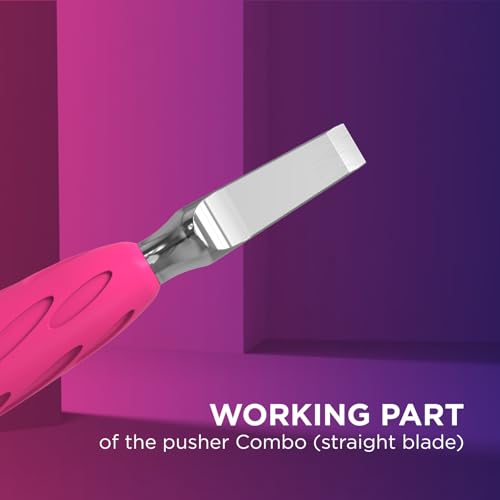 STALEKS PRO UNIQ Combo Straight Blade Cuticle Pusher Tip, Replaceable Part - size: for manicure, style: straight blade