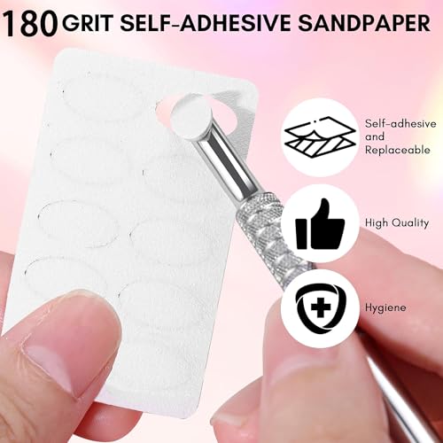 180 Grit Sandpaper Sheets Dual Ended Nail Cuticle Pusher Cuticle Cutter