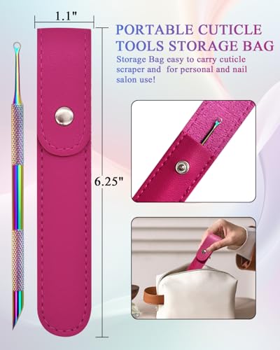 Dual Ended Cuticle Remover, Cuticle Pusher with Loop Cuticle Pusher