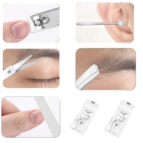 2 Pack Manicure Pedicure Set Portable Nail Clippers Nail Care Kit