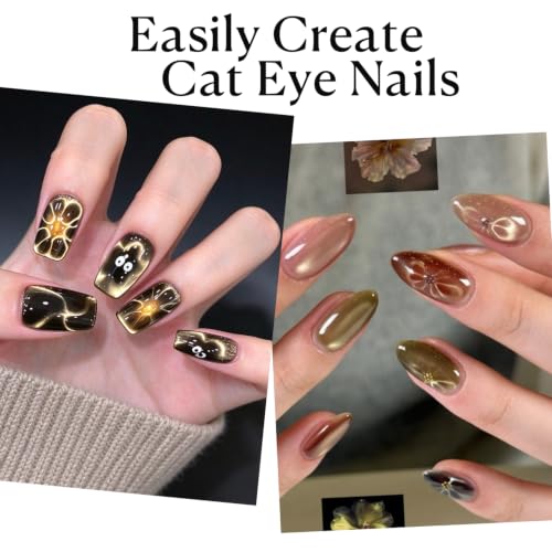 AzureBeauty 4-in-1 Cat Eye Nail Magnet for Gel Polish, Pink - size: 1 Pcs-A