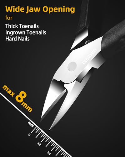 EBEWANLI Nail Nippers, Straight Toenail Clippers for Thick Toenails - style: Long handle