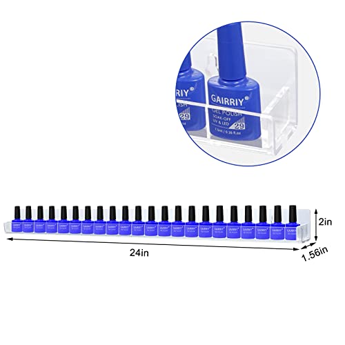 trophable 24in Nail Polish Rack Wall Mounted Shelf - size: 24"x1.56"x2"-6Pack