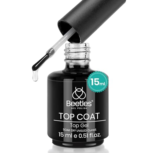 Beetles Gel Polish No Wipe Glossy Gel Top Coat Long Lasting 1Pcs 15ml - color: A-Clear-1
