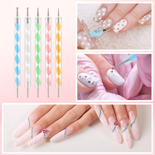 25Pcs Nail Art Brushes Set, Palette, Stand & Dual Pen