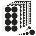 Ouligay 322 PCS Self-Adhesive Screw Hole Sticker, Black Screw Covers Stickers, 12mm/15mm/21mm/30mm/50mm Screws Cover Stickers Dustproof Sticker for Various Furniture Cabinet, Drawers, Desks - color: Black