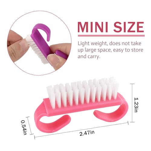 Travel Size Handle Grip Nail Brushes, 24 Pack Nail Cleaning Brushes, Hand Scrub Cleaning Brush for Nails and Toes