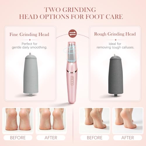 Upgraded Electric Callus Removers for Feet, Electric Foot Callus Remover, Rechargeable Portable Electronic Foot File Pedicure Tools, Professional Pedi Feet Care for Dry/Dead Skin, for Feet & Hands - color: Pink