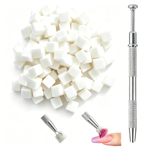 Nail Sponges 400 Pcs Soft Sponges with 1PCS Grabbing Pen