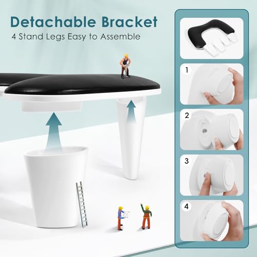 Big Arm Rest for Nails Tech, U-Shaped, for Acrylic Nails, Black - color: 1nd Gen Black