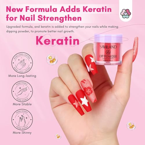 SAVILAND 30 Colors Dip Powder Nail Kit with Drill Starter Set - color: Summer Spring, size: 103 Pcs - Summer Spring