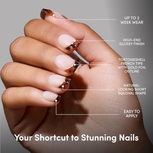 Glamnetic Press On Nails - Short Squoval, Glossy Fake Nails 30 Pc Full Kit - color: 2C - The Trendsetter