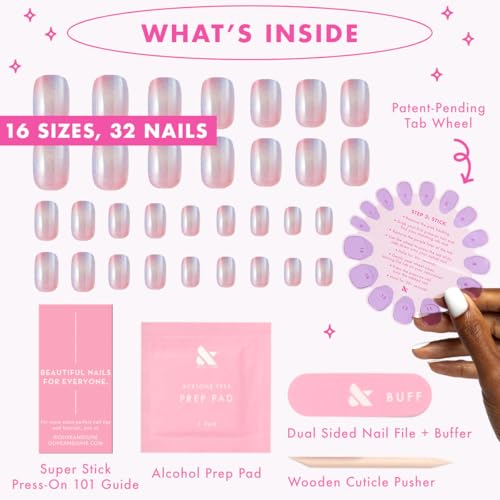 Olive & June Effects Super Stick Press-On Nails, Fairy Velvet - color: Fairy Velvet (Pack of 1)