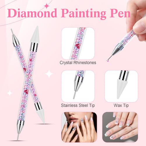 Tatuo Rhinestone Picker Tool Bedazzling Pen Dual Head, Colorful - color: Colorful