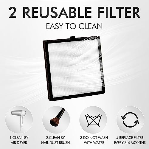 L'UGX Rechargeable Nail Dust Collector, Dust Collector Nail Tech, LG618