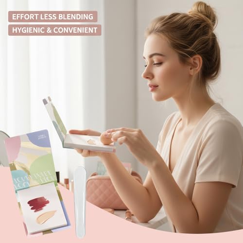 300 pcs Makeup Mixing Palette Paper, Disposable Foundation Mixing Paper