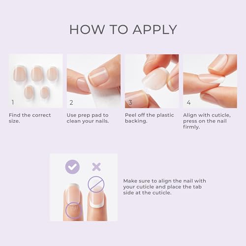 Kiss Impress No Glue Mani Press On Nails, Design, 'Chills', White, Medium Size, Almond Shape, Includes 30 Nails, Prep Pad, 1 Manicure Stick, 1 Mini File