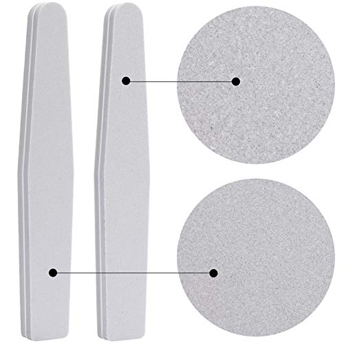 20Pcs Nail Buffer Block Sponge Washable Double Sided 100/180 Sanding Buffing Files (Gray) - color: Gray