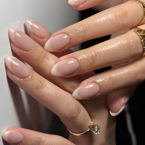 French Tip Press On Nails - color: Color-05