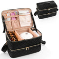 Nail Polish Organizer Bag Holds 50+ Bottles (15ml/0.5 fl.oz) &UV Nail Lamp - color: 03-Black, size: 50 Bottles