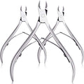 Mudder 3 Pcs Cuticle Trimmer Nipper Stainless Steel Nail Scissor, Silver - color: Silver