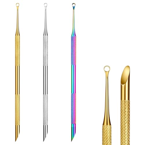 Dual Ended Cuticle Remover, Pre-treatment Cuticle Pusher with Loop Cuticles Pushers, Cuticles Remover Tool, Dead Skin Removing Manicure Tools