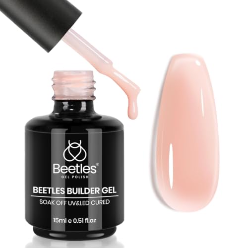 Beetles Builder Gel for Nails,0.51 fl.oz 8 in 1 Jelly Nude Building Gel - color: C - Jelly Nude