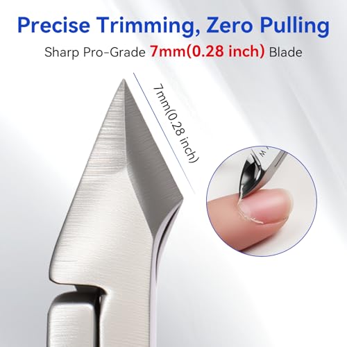 Makartt 2-Pack 7mm Black Cuticle Nipper, Full-Jaw Trimmer, Dual-Spring - size: 2pcsBlack Cuticle Nippers