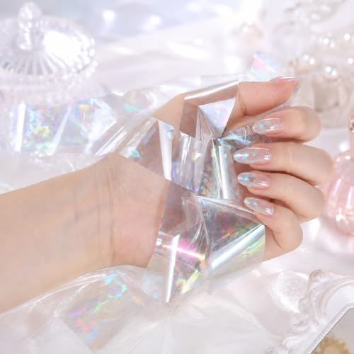 20 Rolls Nail Transfer Foil Sheets Transfer Foil for Nails Aurora