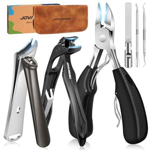 Nail Clippers for Seniors, Heavy Duty Long Handle Ingrown Toenail Clippers - size: Angled Head 6pcs