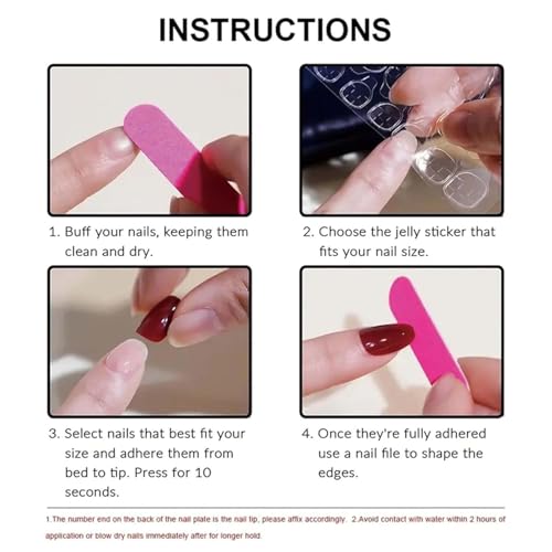 Tortoise Shell Press on Nails Brown Fake Nails French Tip False Nails - color: Style34