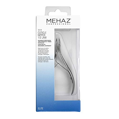 Mehaz Cuticle Nipper 777, 1/2 Jaw, Stainless Steel Cobalt with 4" Handle - size: 4 inch (Pack of 1)