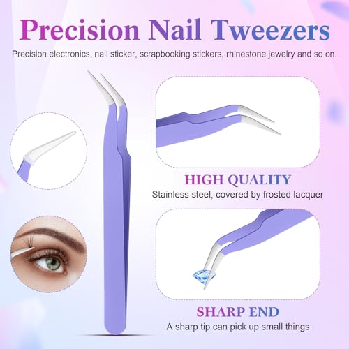 Tatuo Rhinestone Picker Tool Bedazzling Pen Dual Head, Gradient Blue Purple - color: Gradient Blue Purple
