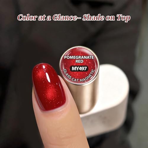 BORN PRETTY Ruby Bloody Red Cat Magnetic Eye Gel Polish Crystal Gel Polish - color: Pomegranate Red