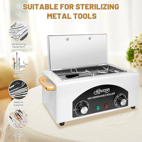 High Temperature Metal Tool Cleaning Box for Beauty Hair Nail Metal Tool - color: White
