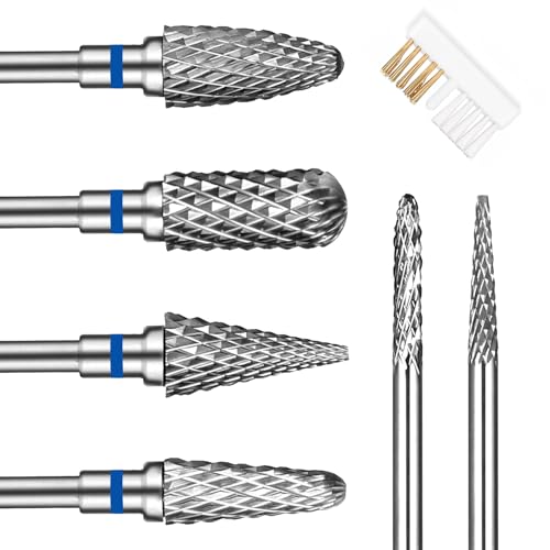 Gjinxi 6 Pack Professional 3/32 Inch Nail Drill Bits Set